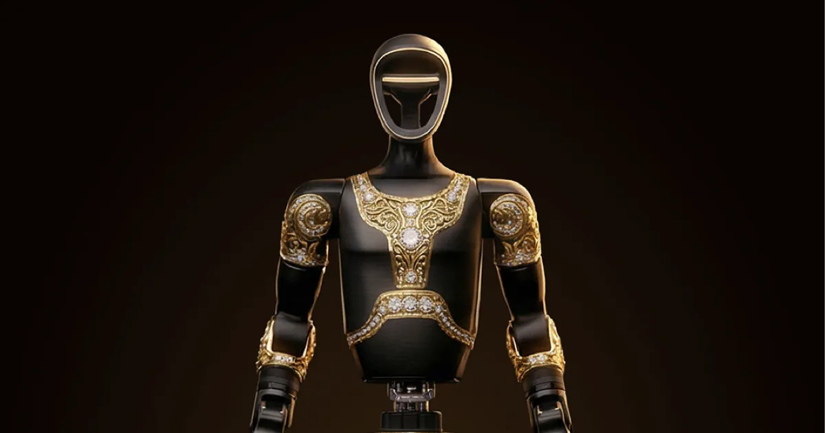 Altın İşlemeli Robot