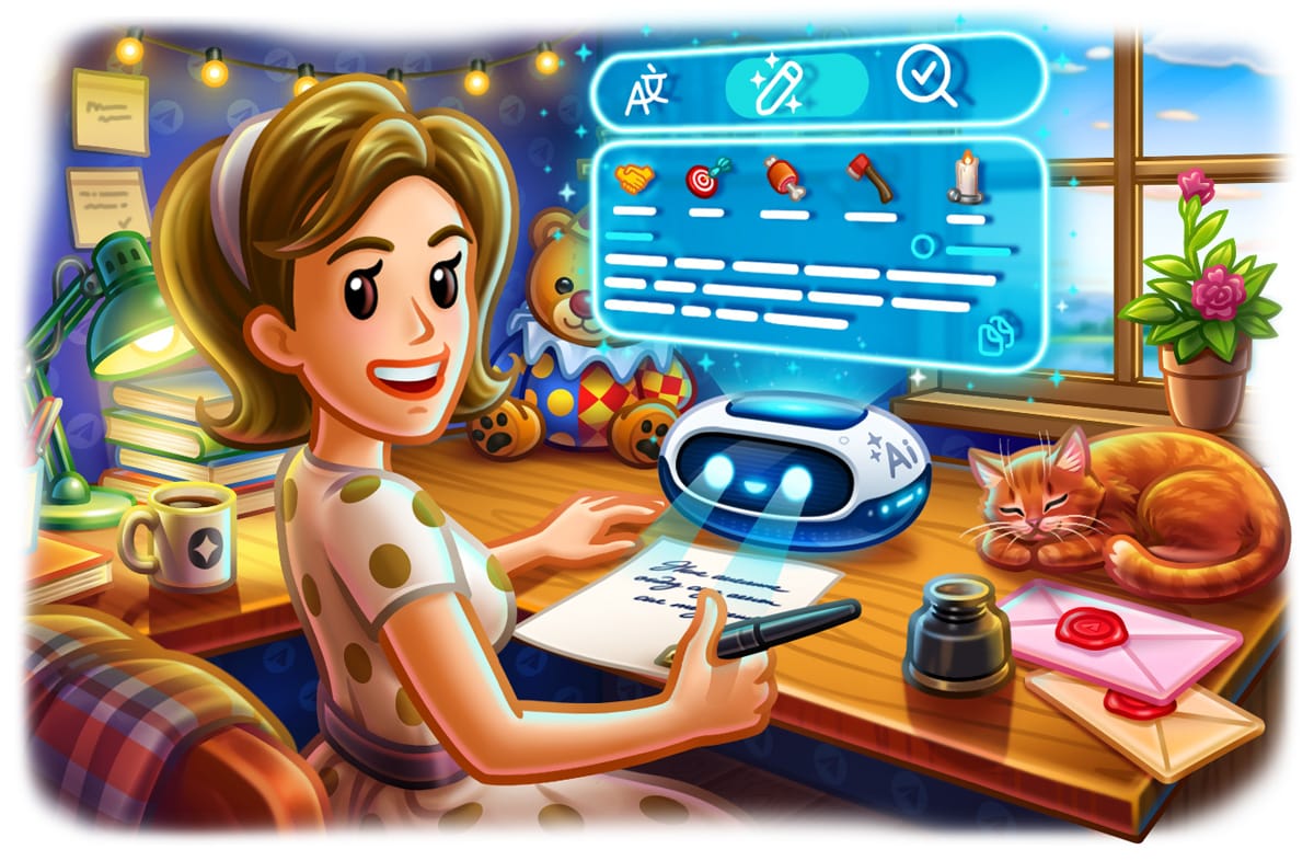 Telegram'a Yapay Zekâ Editörü ve Çok Daha Fazlası