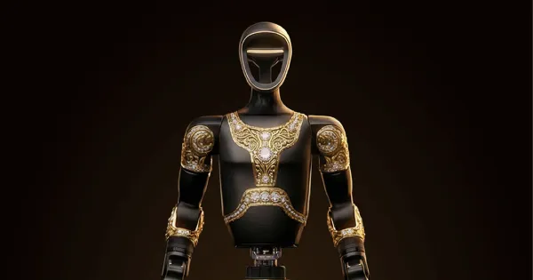 Altın İşlemeli Robot